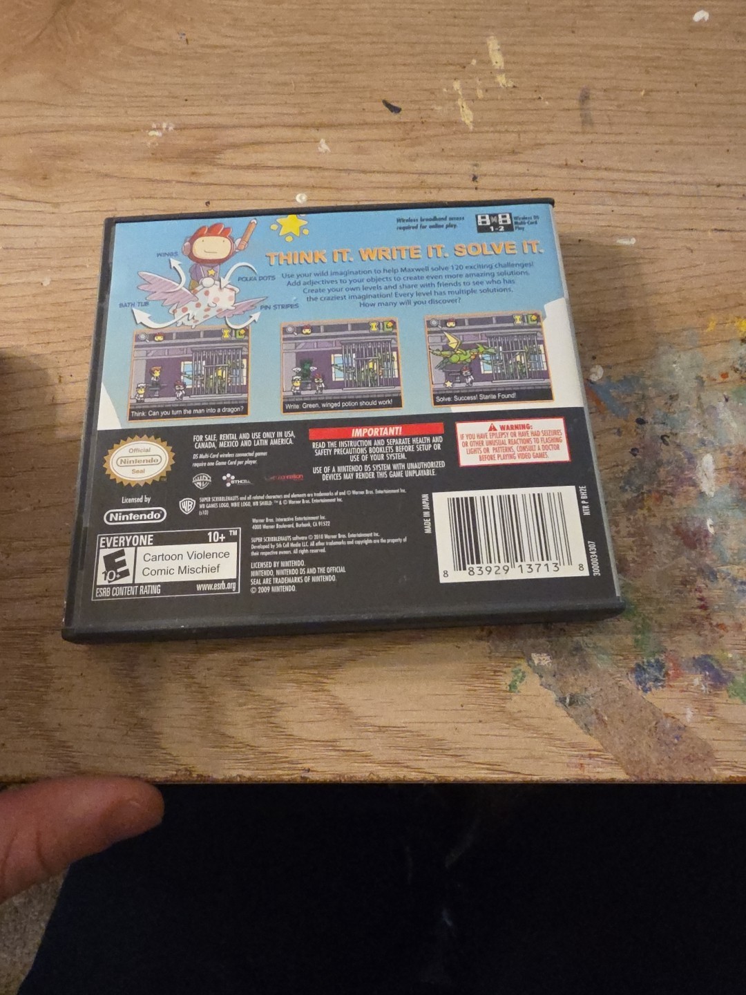 Super Scribblenauts Nintendo DS, 2010 CASE and MANUAL only No Game