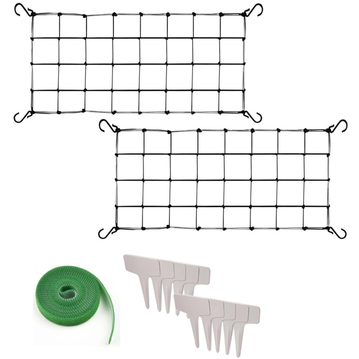 2 Pcs Scrog Net 2x4 FT Trellis Net for Grow Tent Elastic Trellis Netting with...
