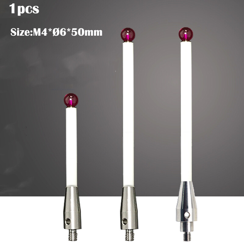 1pcs A-5000-3709 CMM Touch Probe Stylus 6mm Ruby Ball Tips 50mm M4 Ceramic Stem