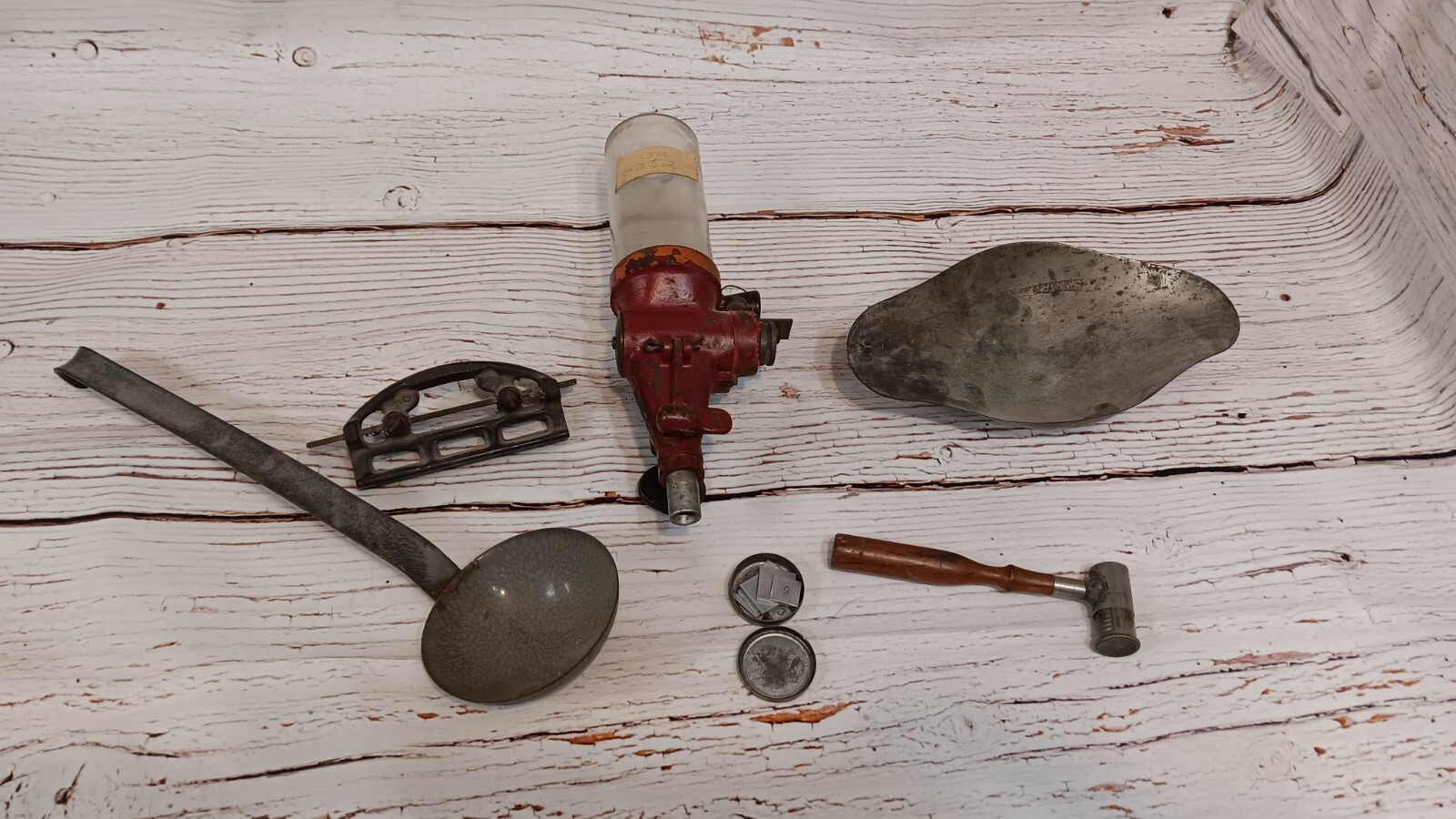 Vintage Lot of Miscellaneous Gun Powder Measuring Tools and Weights