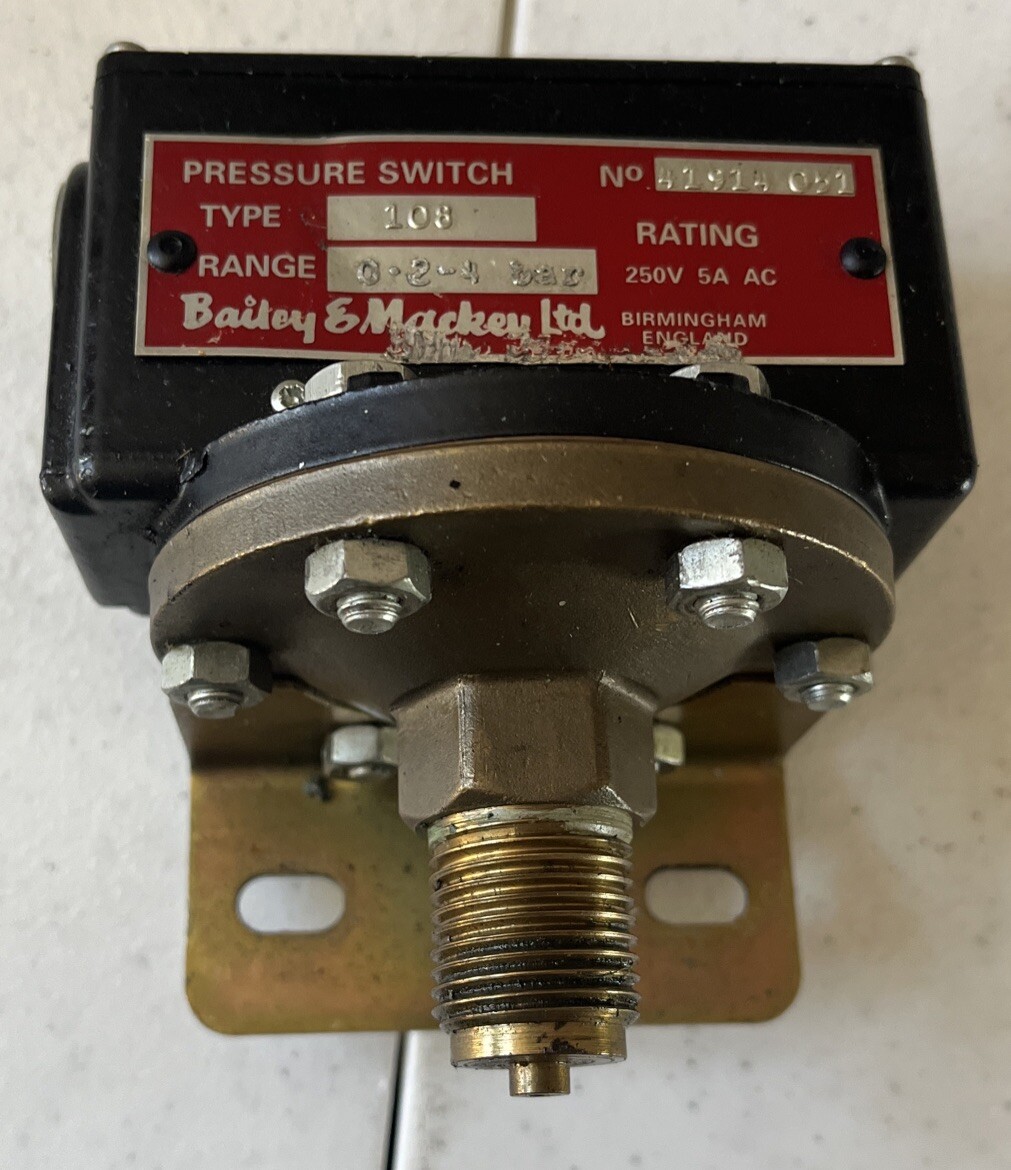 Bailey & Mackey Pressure Switch #41914051 Type 108