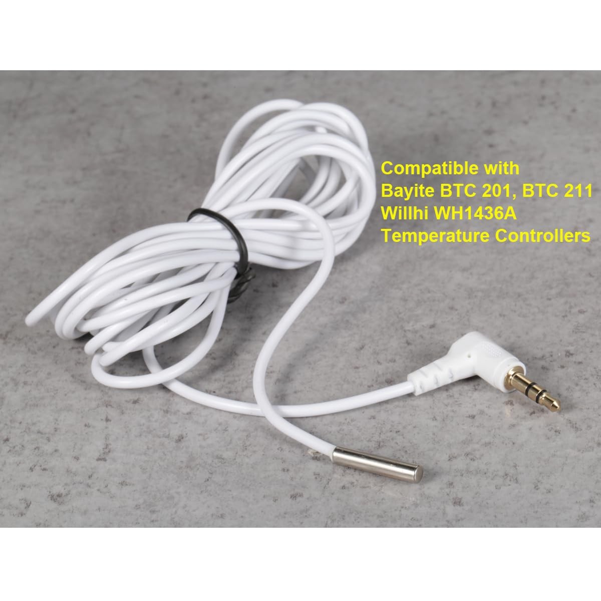 bayite NTC 10K Temperature Controller Probe Sensor with 3.5mm Audio Plug