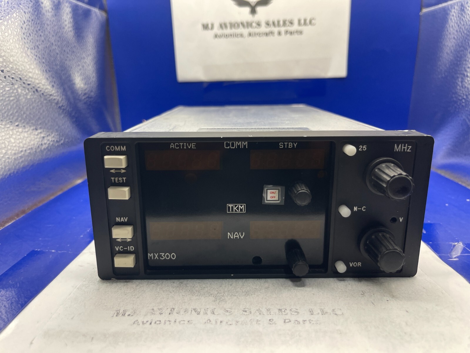 TKM MX 300 NAV/COMM 14 VDC P/N  MX300 WITH FAA FORM 8130-3