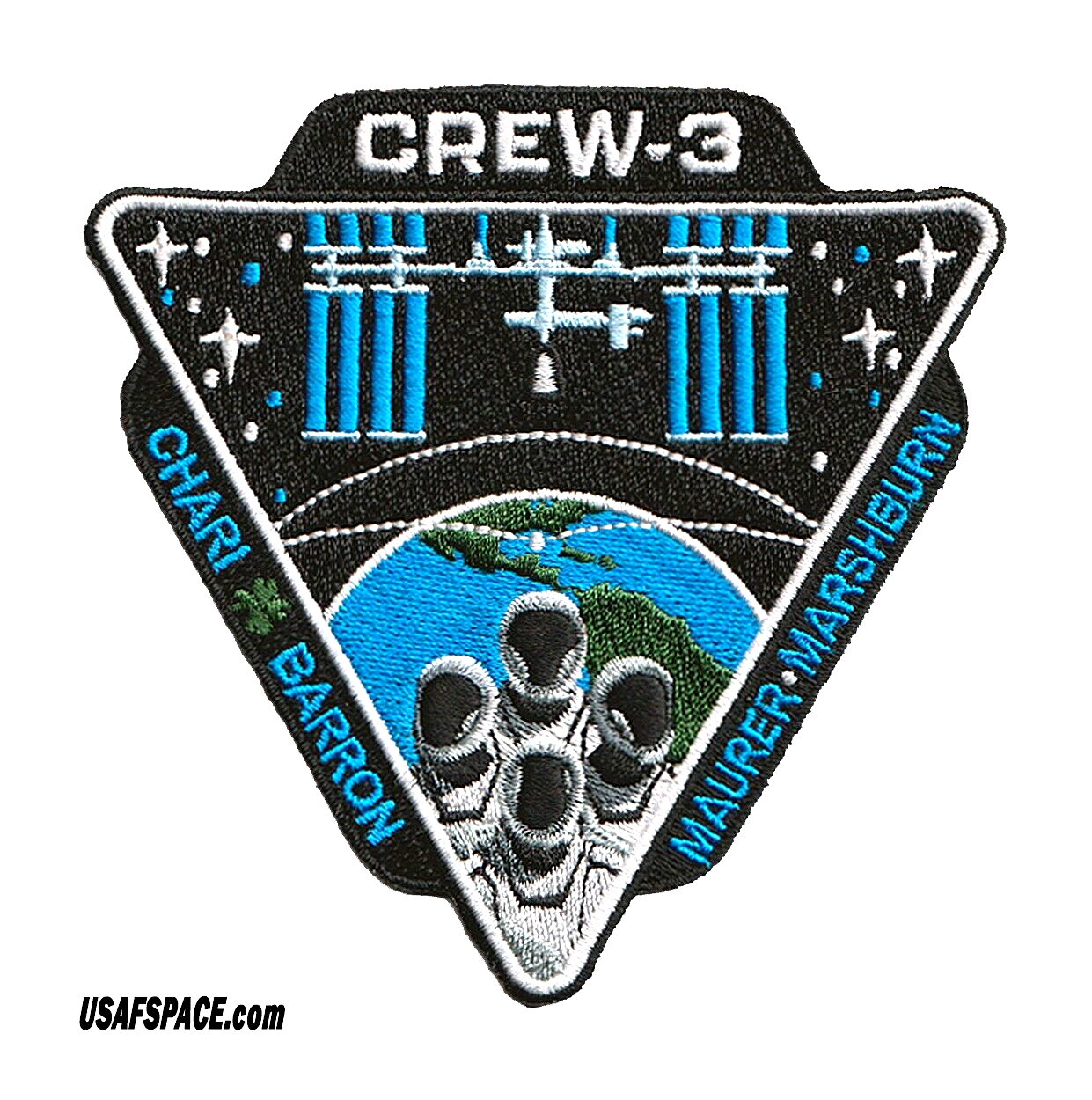 Authentic CREW-3 SPACEX Falcon 9 Launch DRAGON NASA ISS Mission SPACE PATCH