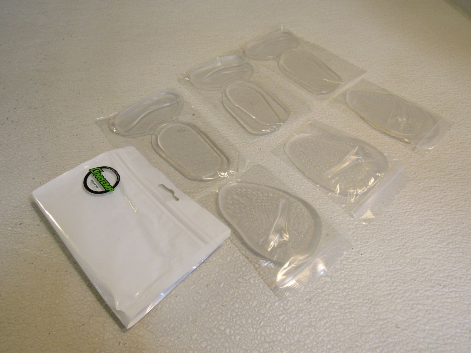 Onuemp Silicone Shoe Insoles Lot of 6 Pairs 5.5in x 3.5in Clear Silicone