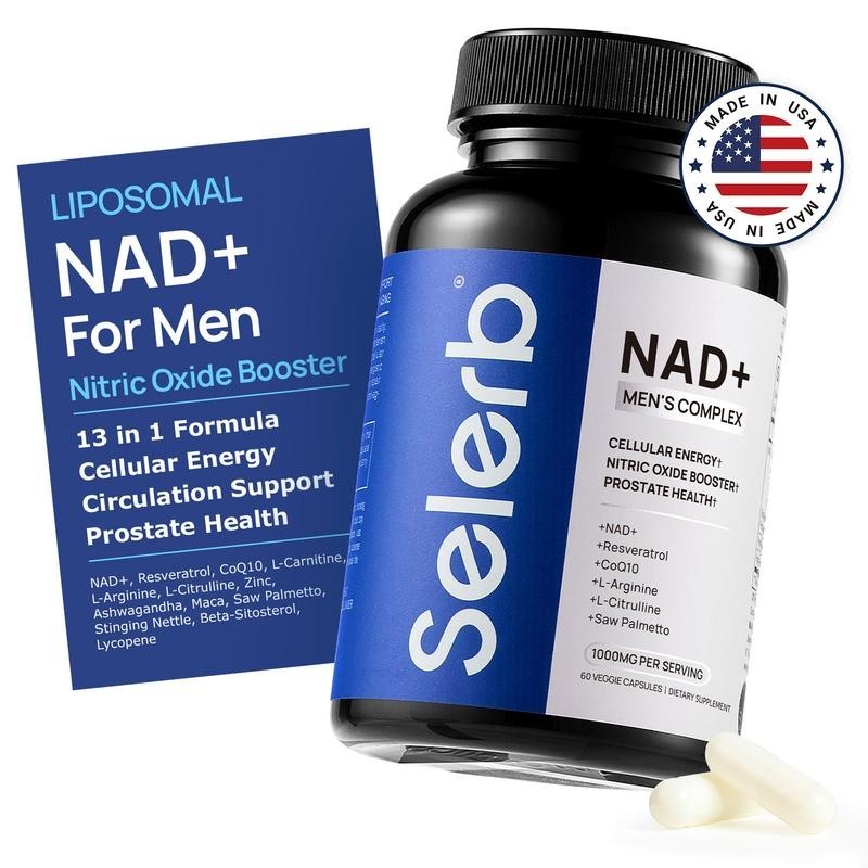 Selerb NAD+ Supplement for Men - With Liposomal-NAD+,CoQ10, L-Carnitine