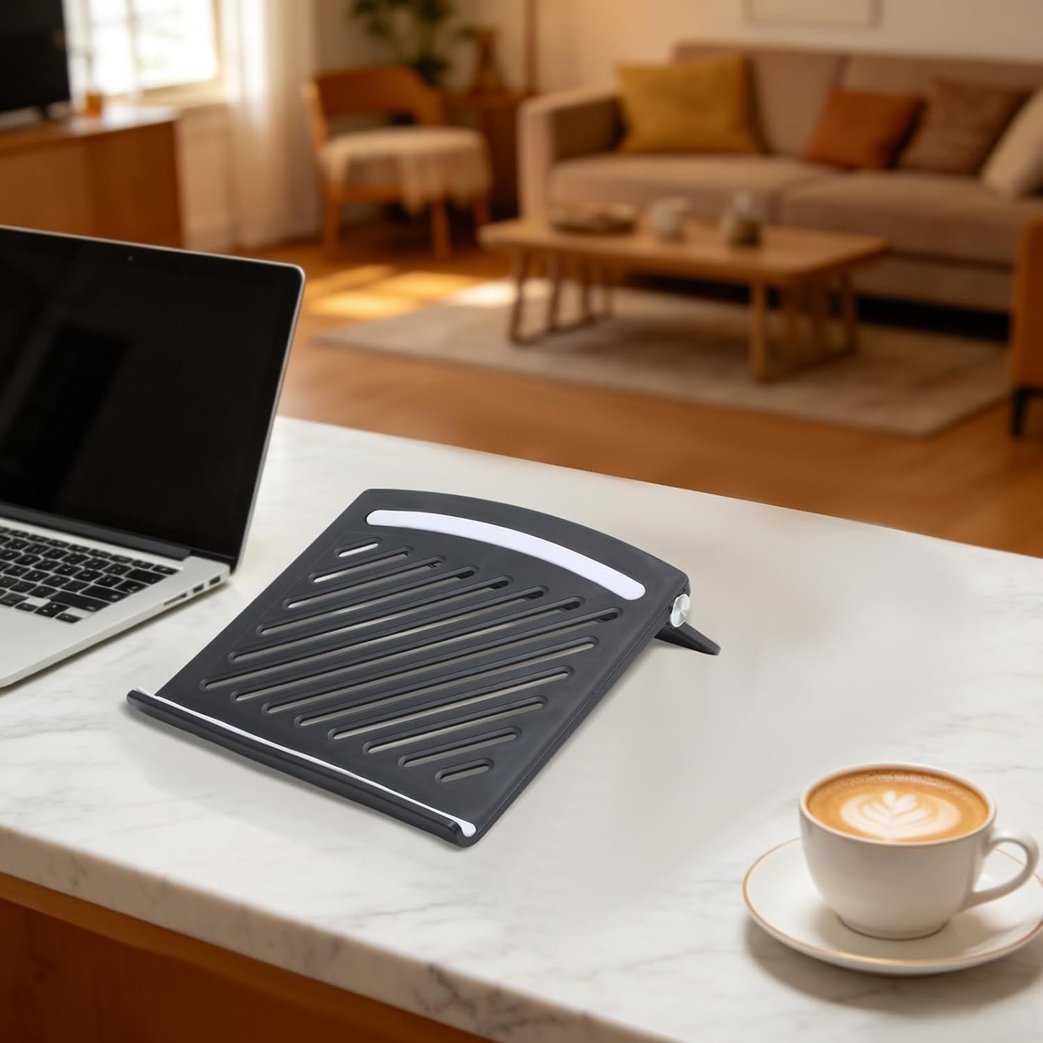 Foldable Laptop Stand, Portable Computer Riser, Ventilated Desk Holder