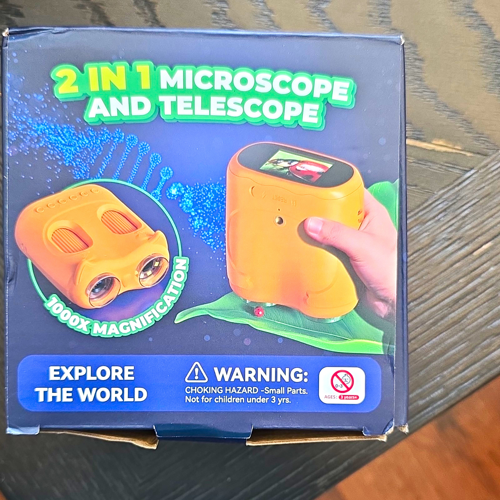 2-in-1 Microscope & Telescope Educational Toy 1000X 1080P Type-C 128GB
