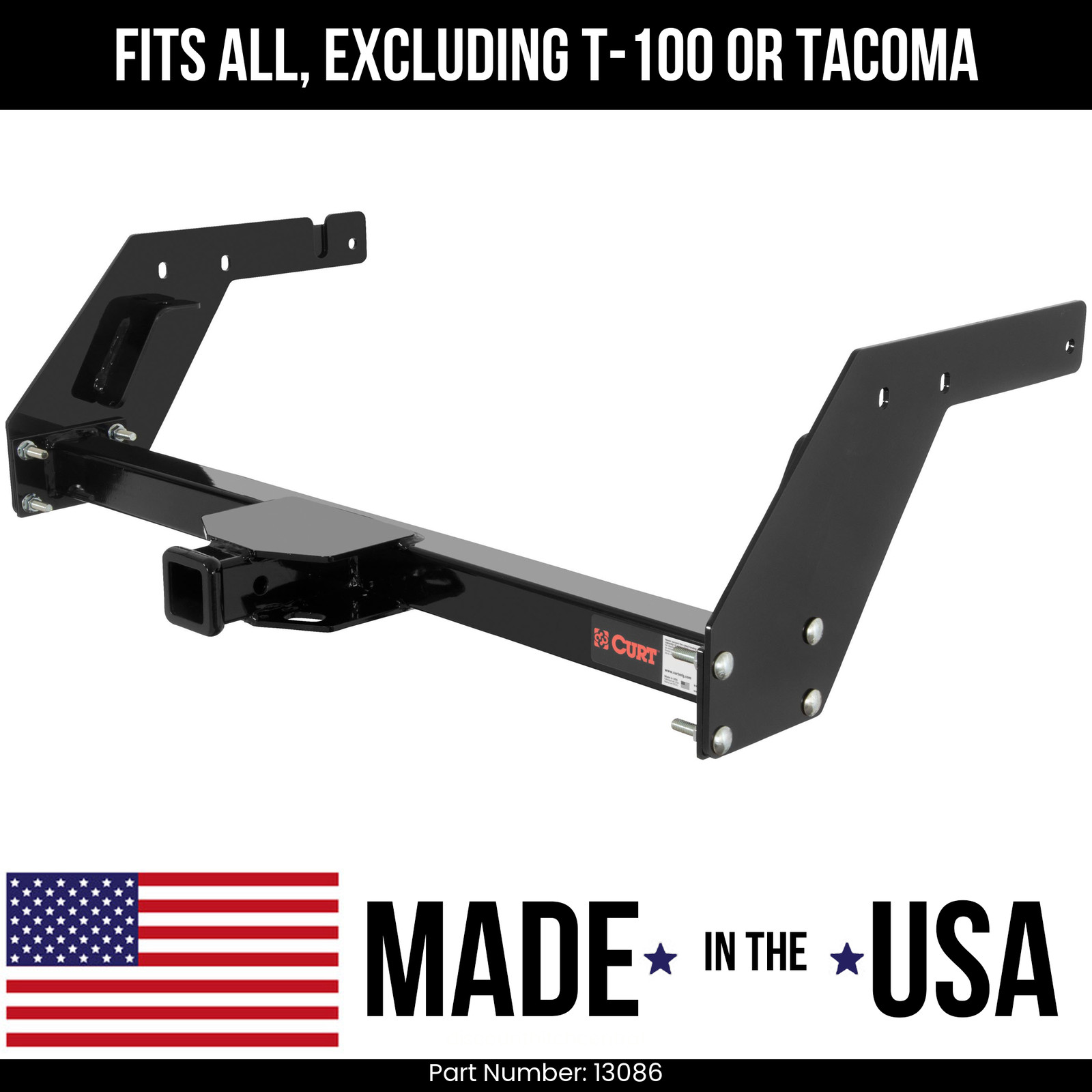 For 89-95 Toyota Pickup Trailer Hitch Fits All, Excluding T-100 or Tacoma Curt