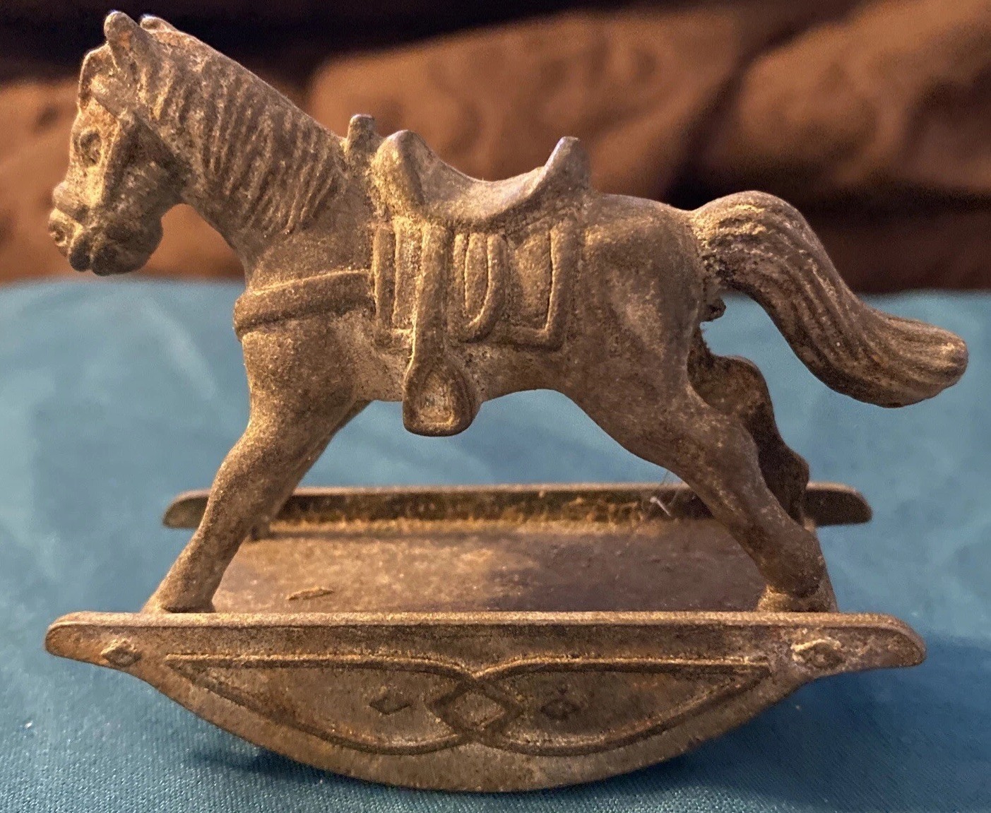 Vintage Copper Miniature Rocking Horse Pencil Sharpener Office Decor