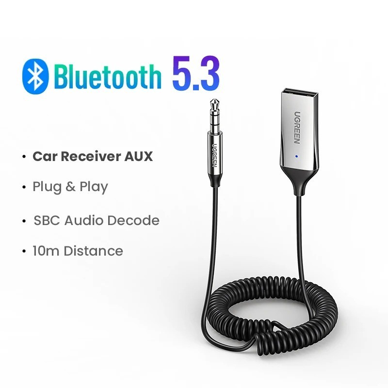 Bluetooth Receiver 5.3 Adapter Hands-Free Car Kits AUX Audio 3.5mm Jack Music