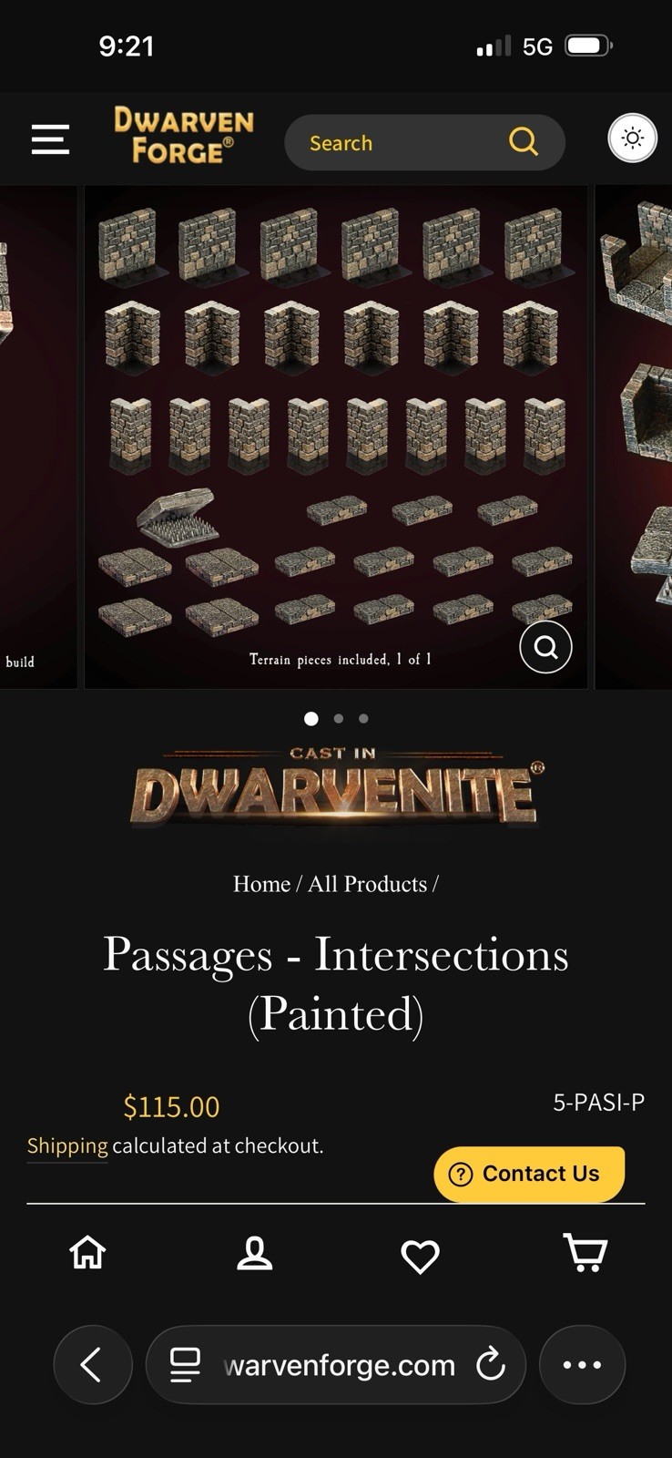 Dwarven Forge Passage Intersection Set Factory Painted With Magnets