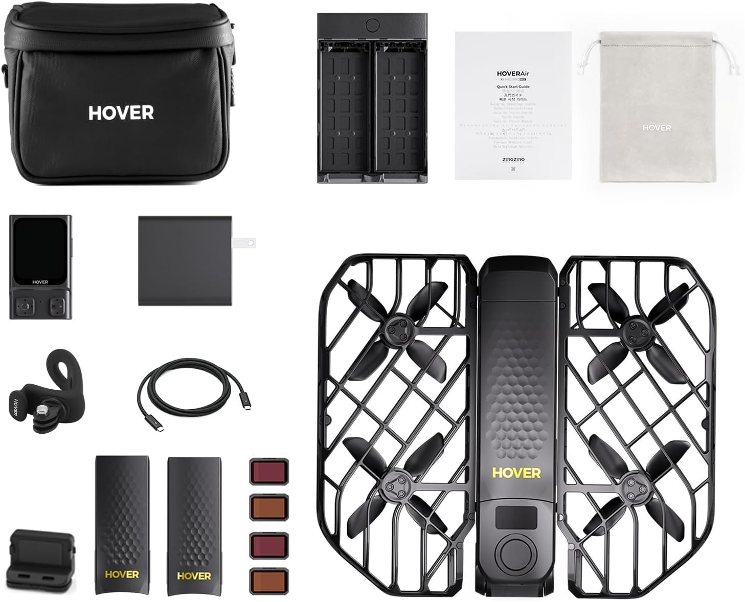HOVERAir X1 PROMAX 8K Foldable Action Flying Camera Drone - Cycling Combo, NEW