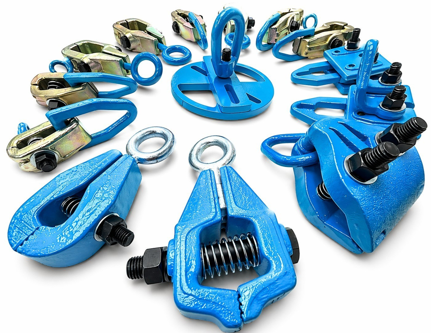 Set#117 14Pc Frame Machine Pulling Clamps Chains Hooks Auto Body Kit