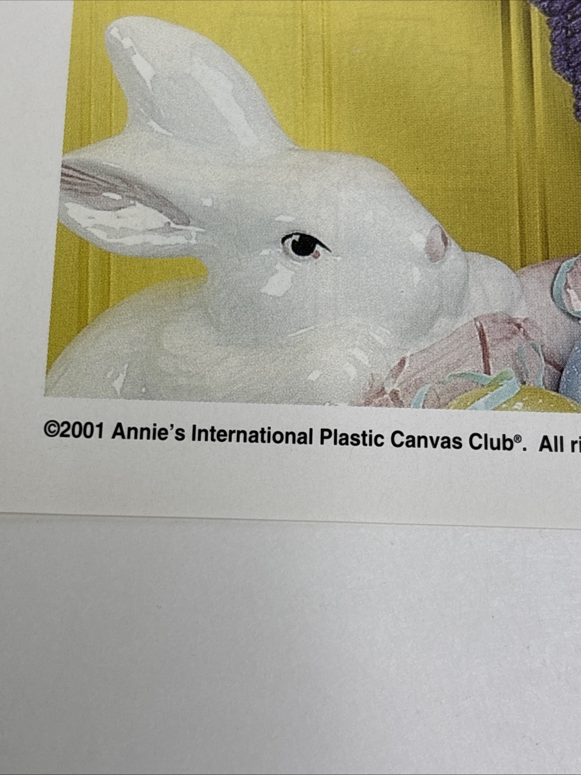 Bunny In A Pot Annie's Attic Plastic Canvas Pattern Page