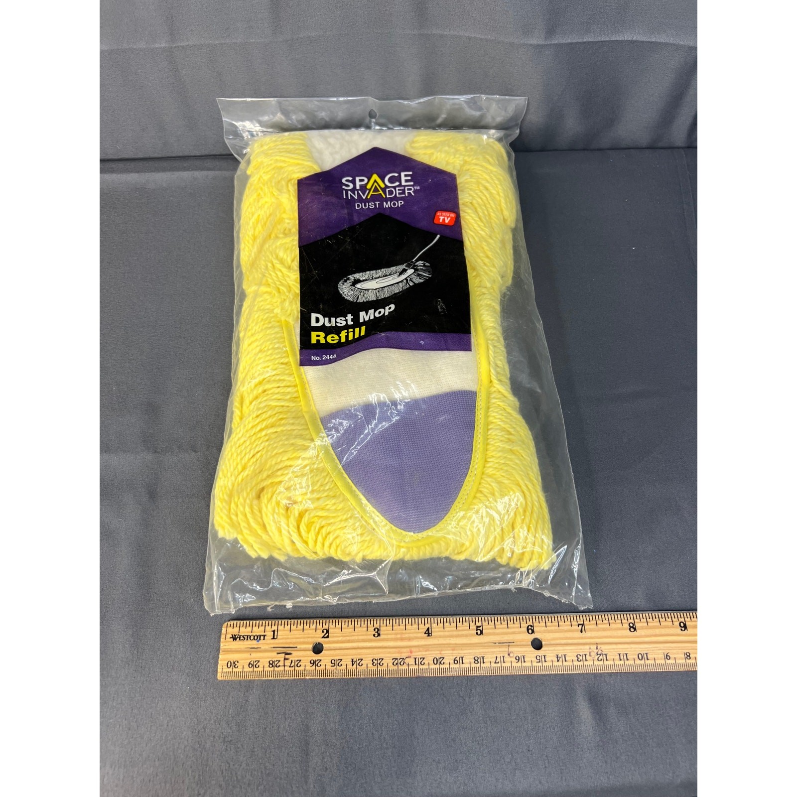 Space Invader Yellow Microfiber Dust Mop Refill Flat Mop Head MPN 2444