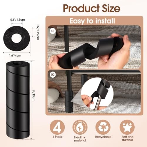 Pack Bed Frame Toe Protectors – Cushioned Corner Guards for Bed Frame Round 4