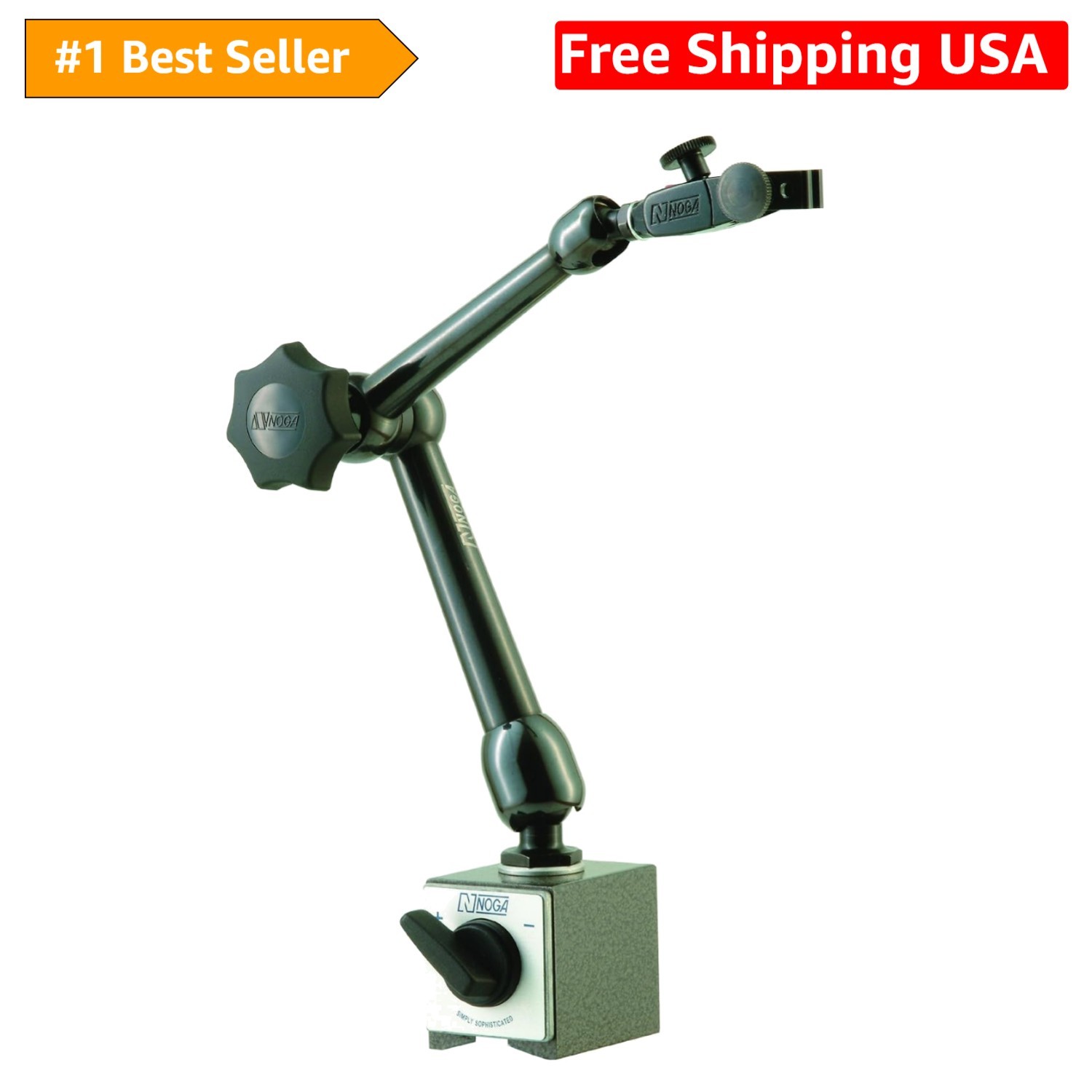 Heavy Duty Dial Gage Magnetic Base w/Metal Fine Adjust
