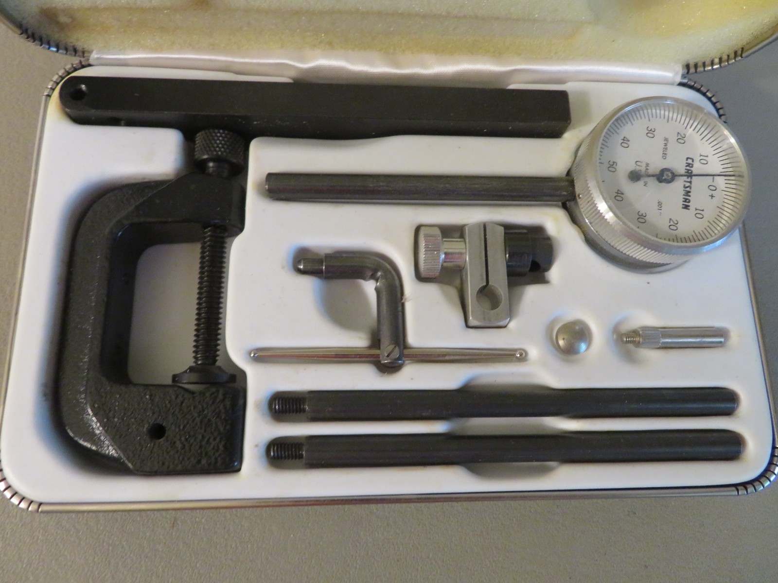Vintage Sears Craftsman dial indicator Set Complete Tool Machinist NICE!
