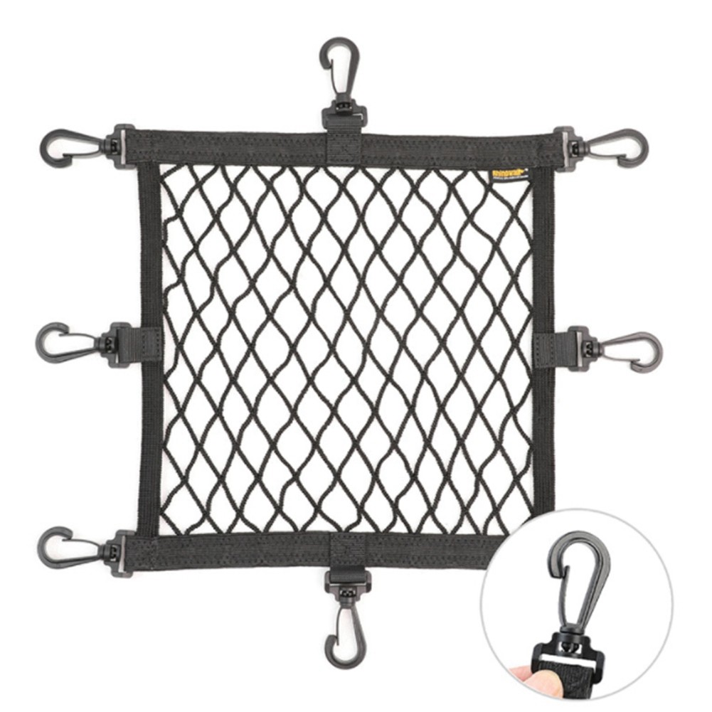 Motorcycle Helmet Holder Net 8 Metal Hooks Motorbike Luggage Net Holder2651
