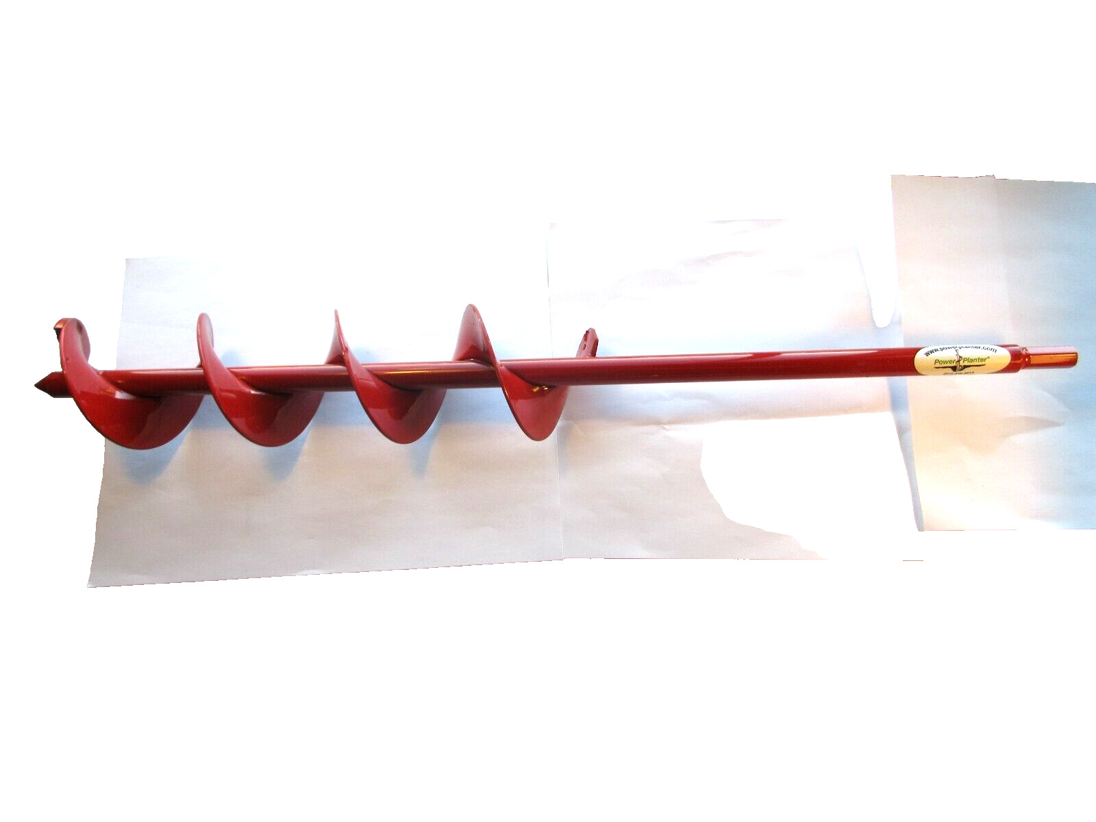 NEW UNOPENED HEAVY DUTY POWER PLANTER, 3" x 24" STEEL BULB AUGER MODEL 324HD-RED