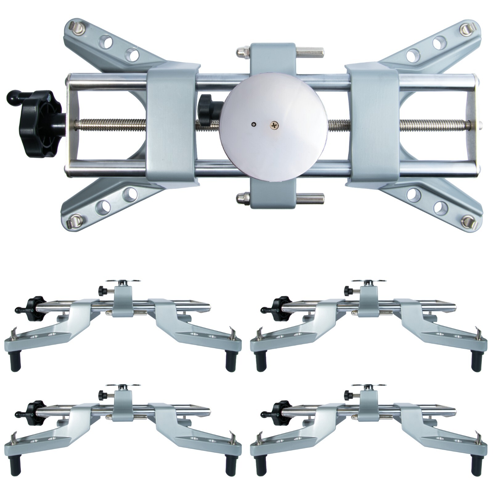 3D DSP Wheel Alignment Wheel Clamp with Adapter for Magnetic Gauges (4 Pack Set)