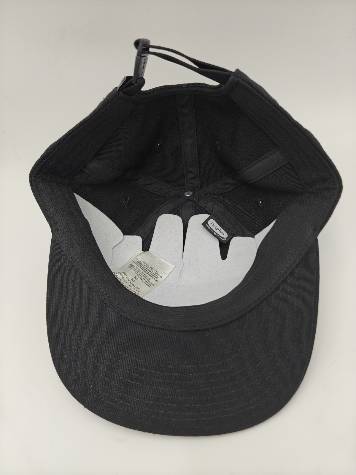Outerknown Hat Cap Strap Back Mens One Size Black Recycled Polyester Baseball