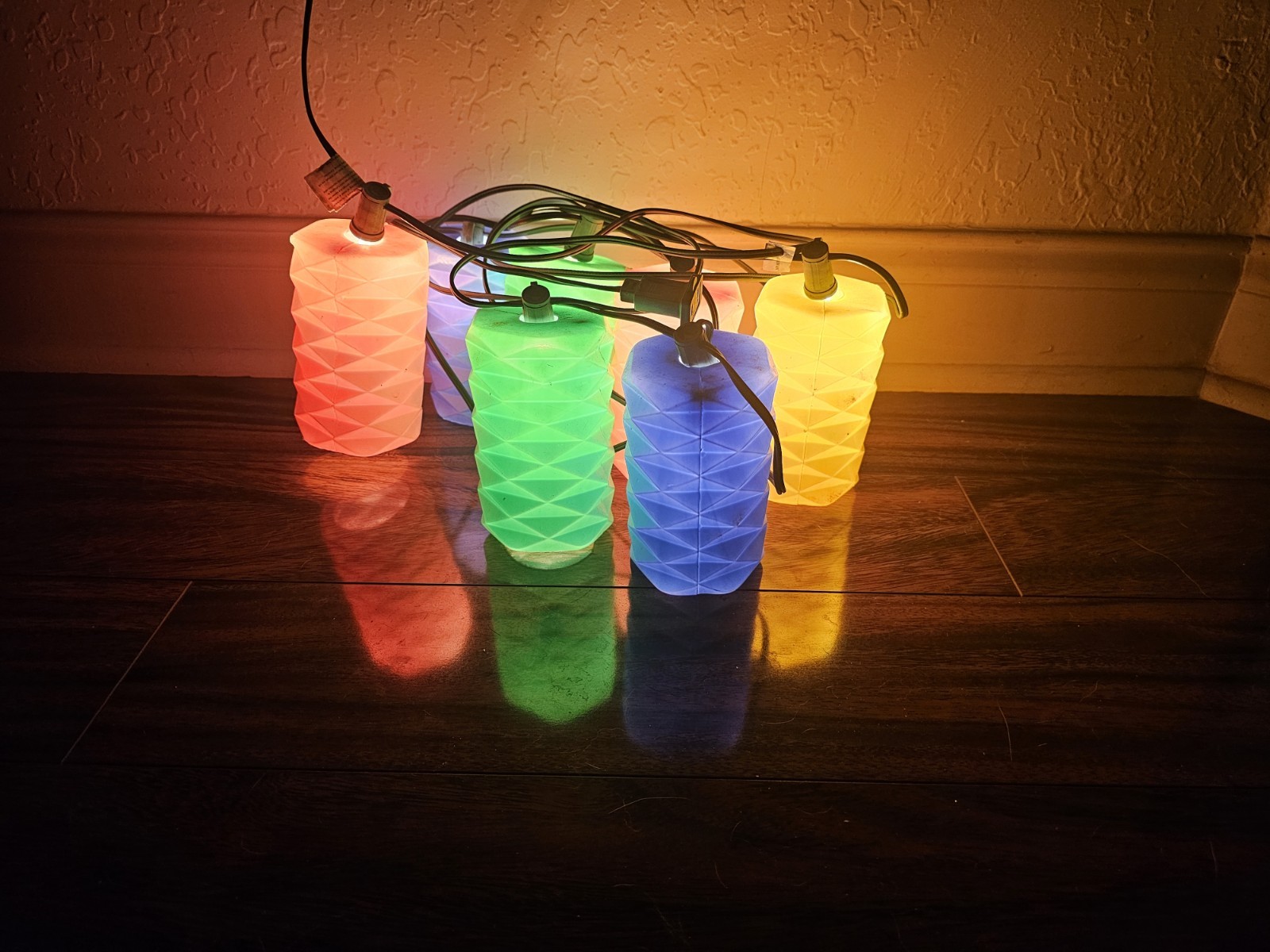 Vintage Set Of Lidco BlowMould Riviera Lantern Patio Party Lights W/Box-Very...