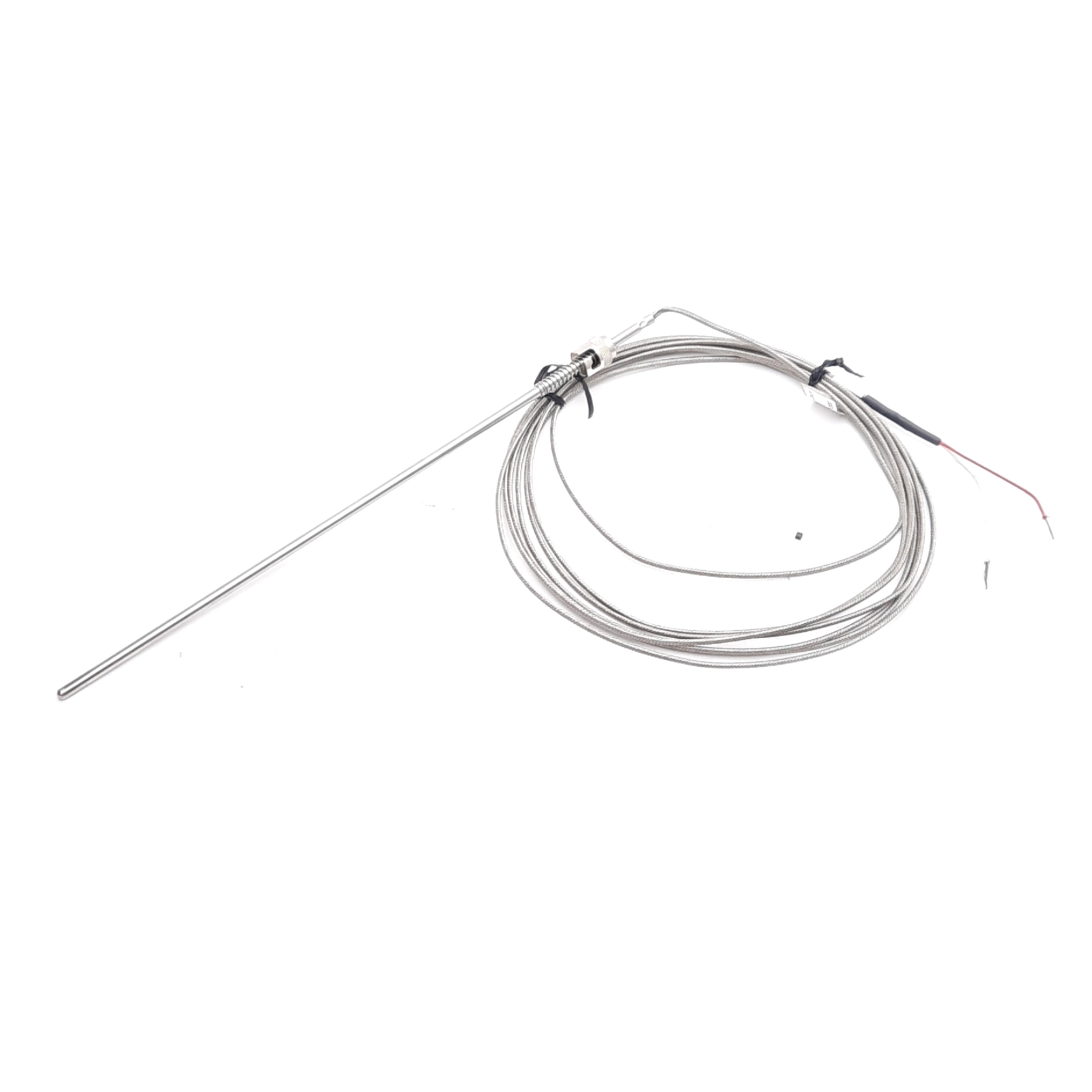 Watlow 30DJBGY144A Thermocouple, Type J, Grounded, ø3/16x11in Sheath, 12ft Lead