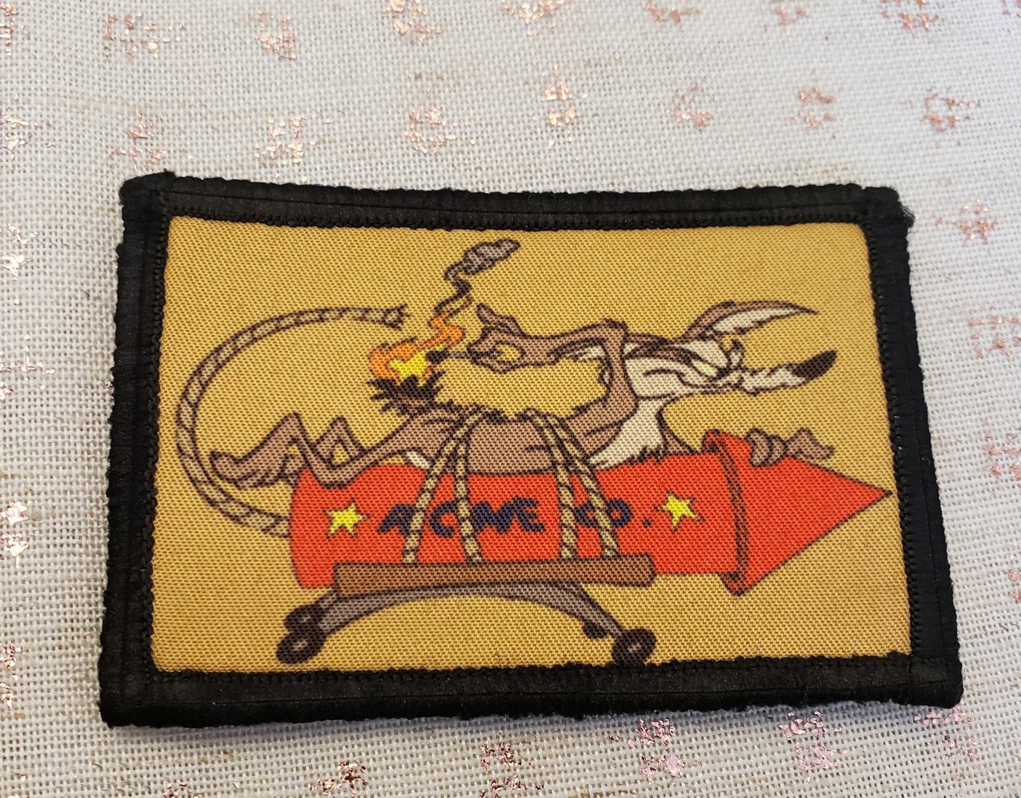 Road Runner Wile E Coyote Morale Patch Funny Tactical Military USA flag Badge