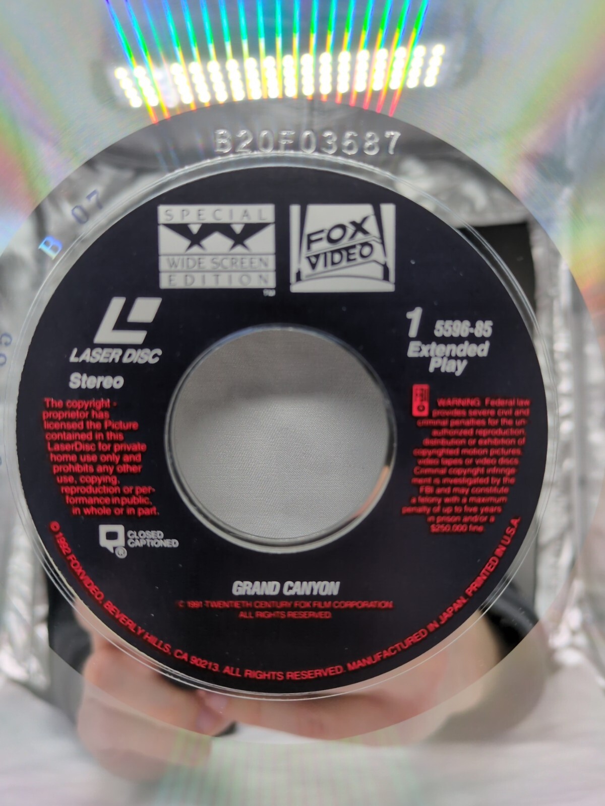 Grand Canyon LaserDisc Special Wide Screen Edition
