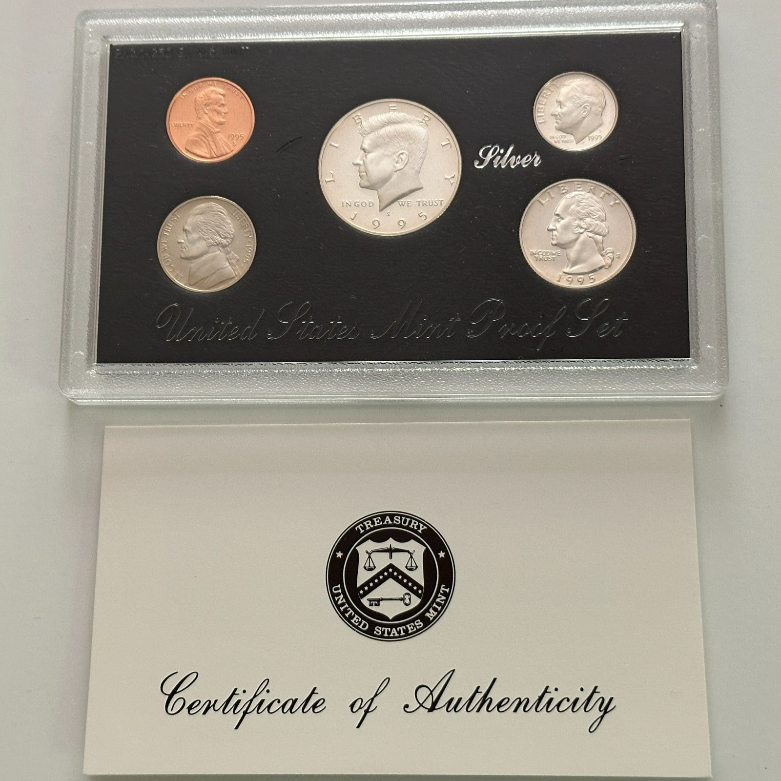1995 U.S. Mint Silver Proof Set - Original Government Packaging & COA
