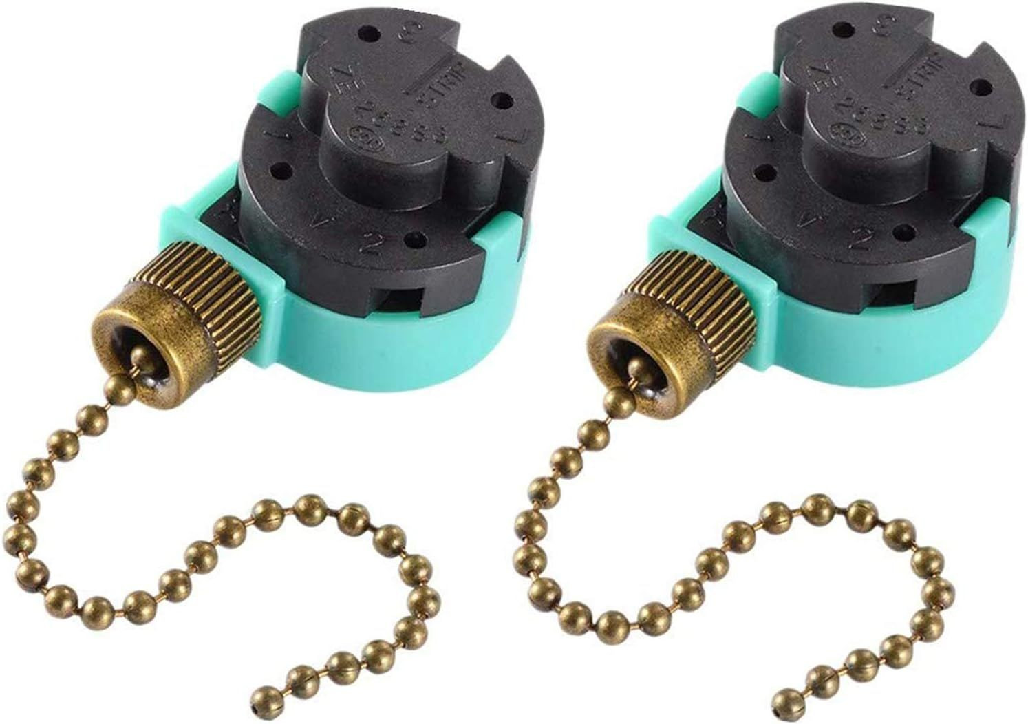 Ceiling Fan Pull Switch ZE-268S6 3 Speed 4 Wire 2 ZE-268s6 Bronze, Bronze