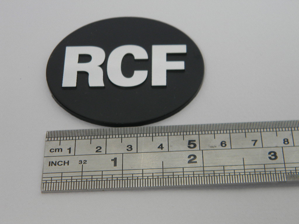 4pcs Replacement RCF Speaker  Badge Emblem 55mm  Round Logo Aftermarket