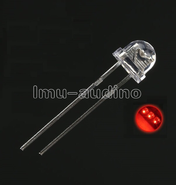 50pcs new F5 5mm red straw hat superbright LED lamp LED light new