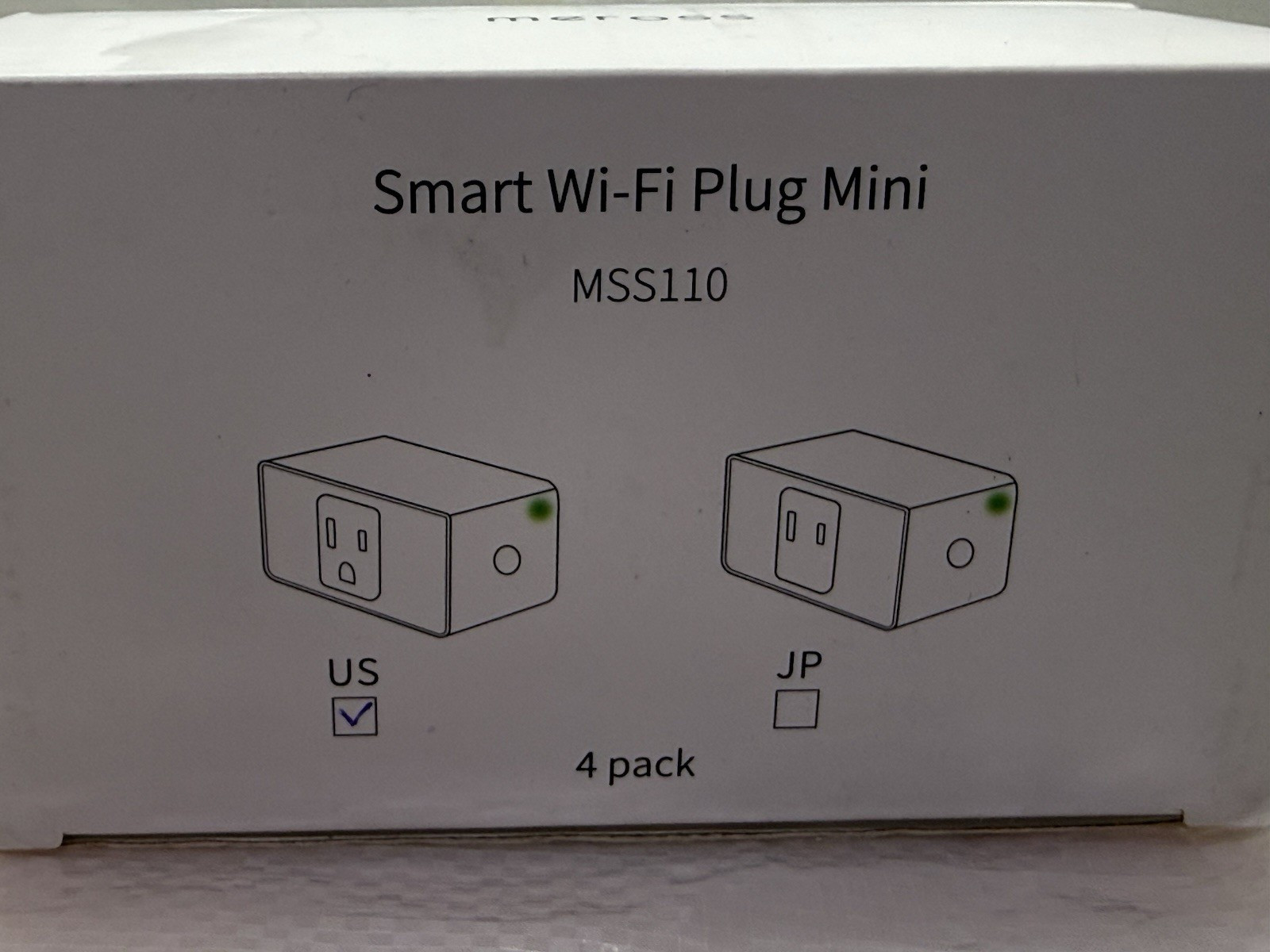 meross Smart Wi-Fi Plug Mini MSS110 US White Wireless App-Controlled 4 Pack