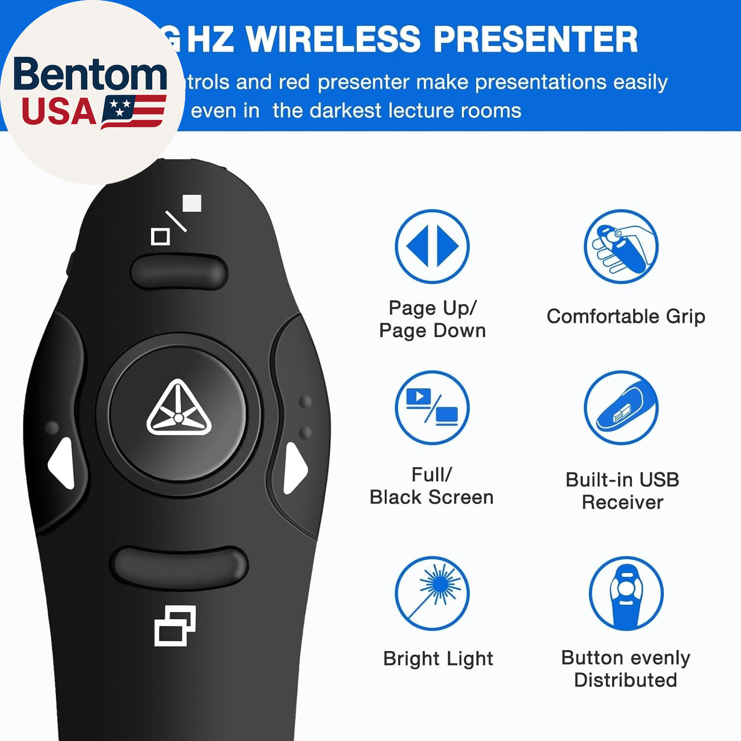 Presentation Clicker Wireless Presenter Remote USB Control Powerpoint PPT Clicke