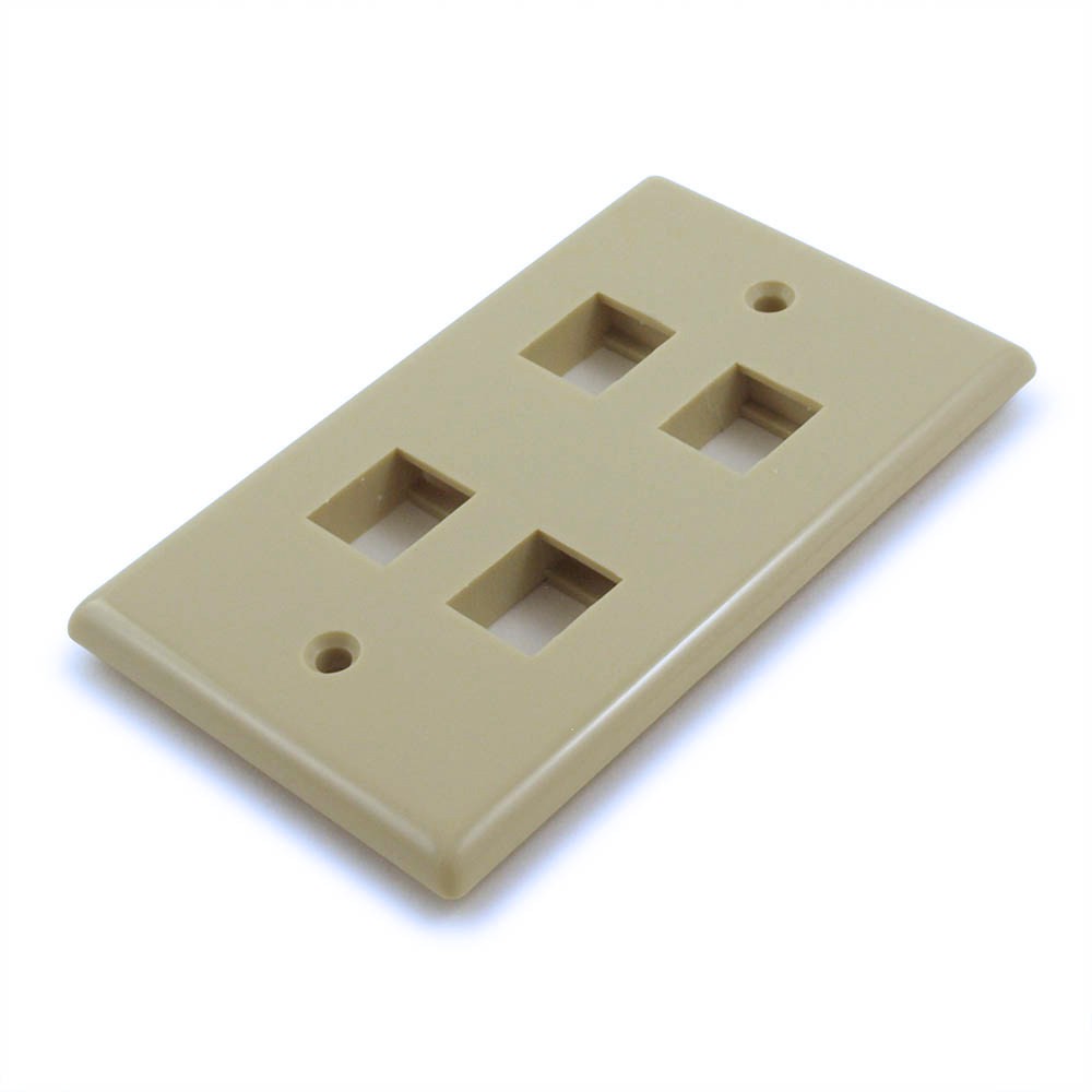 Wallplate: Keystone  4 Hole - Ivory