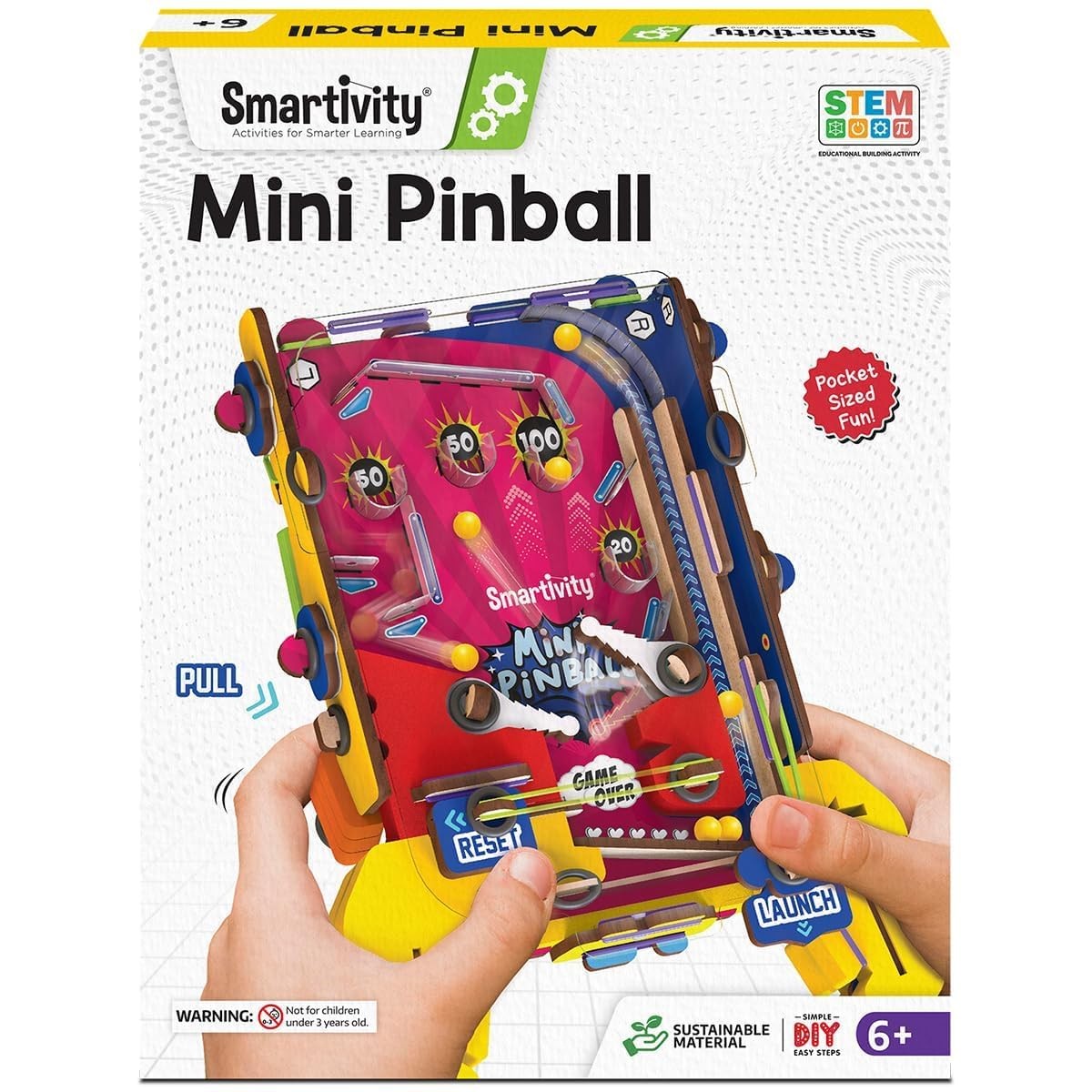 Smartivity Mini Pinball for Kids Ages 6 to 12 Years | Build Your Own - Hand Held