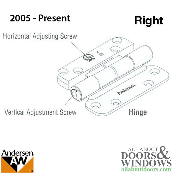 Andersen Frenchwood Door Hinge White Right Handed Fits 400 Series Patio Doors