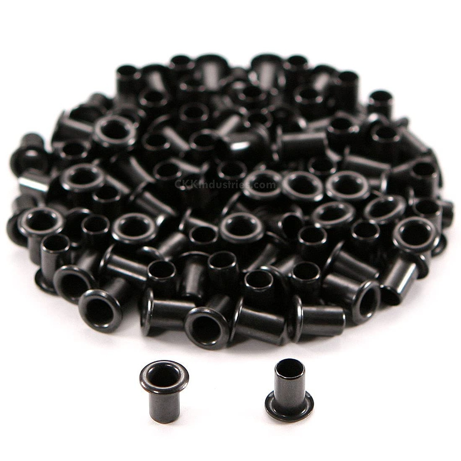 [100 Pack] HolsterSmith Black Coated Eyelets - (#6-9 Length) - (3/16 in. Diam...