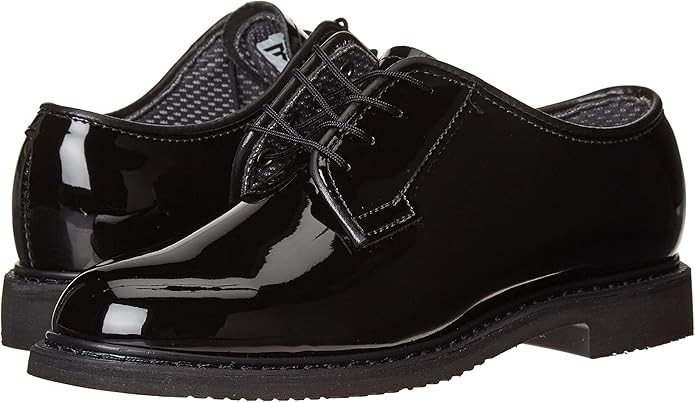 WOMEN'S BATES LITES HIGH GLOSS DUTY Military Oxford Shoes BLACK - ALL Sizes New
