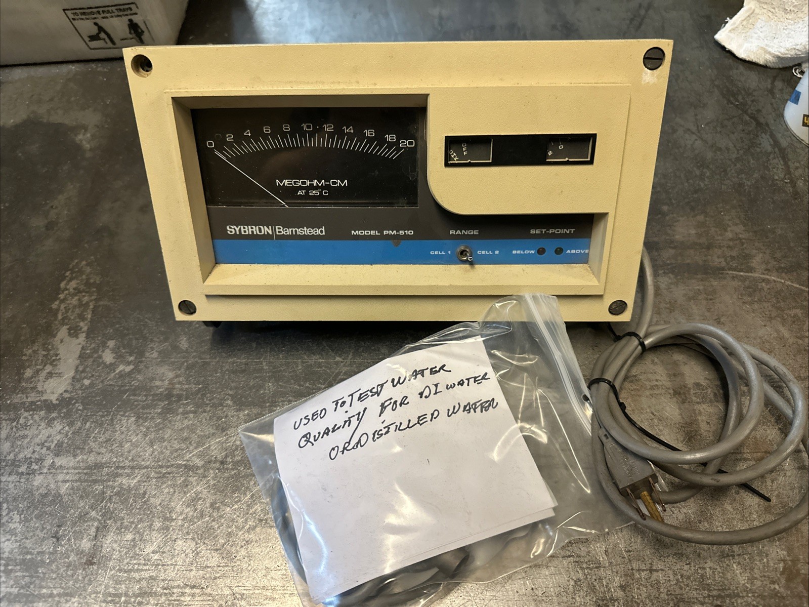 NEW Sybron Barnstead - MEGOHM-CM Purity Meter Model: PM-510