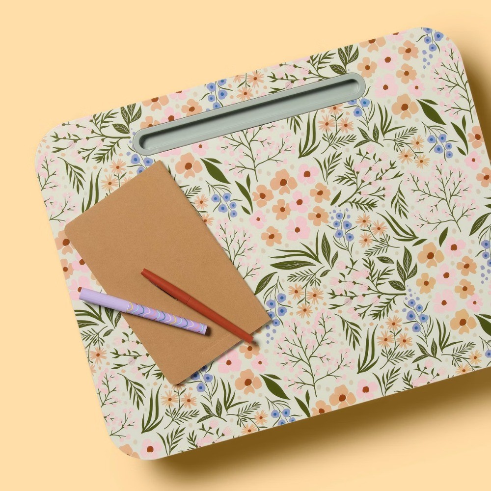 Floral Lap Desk with Handle