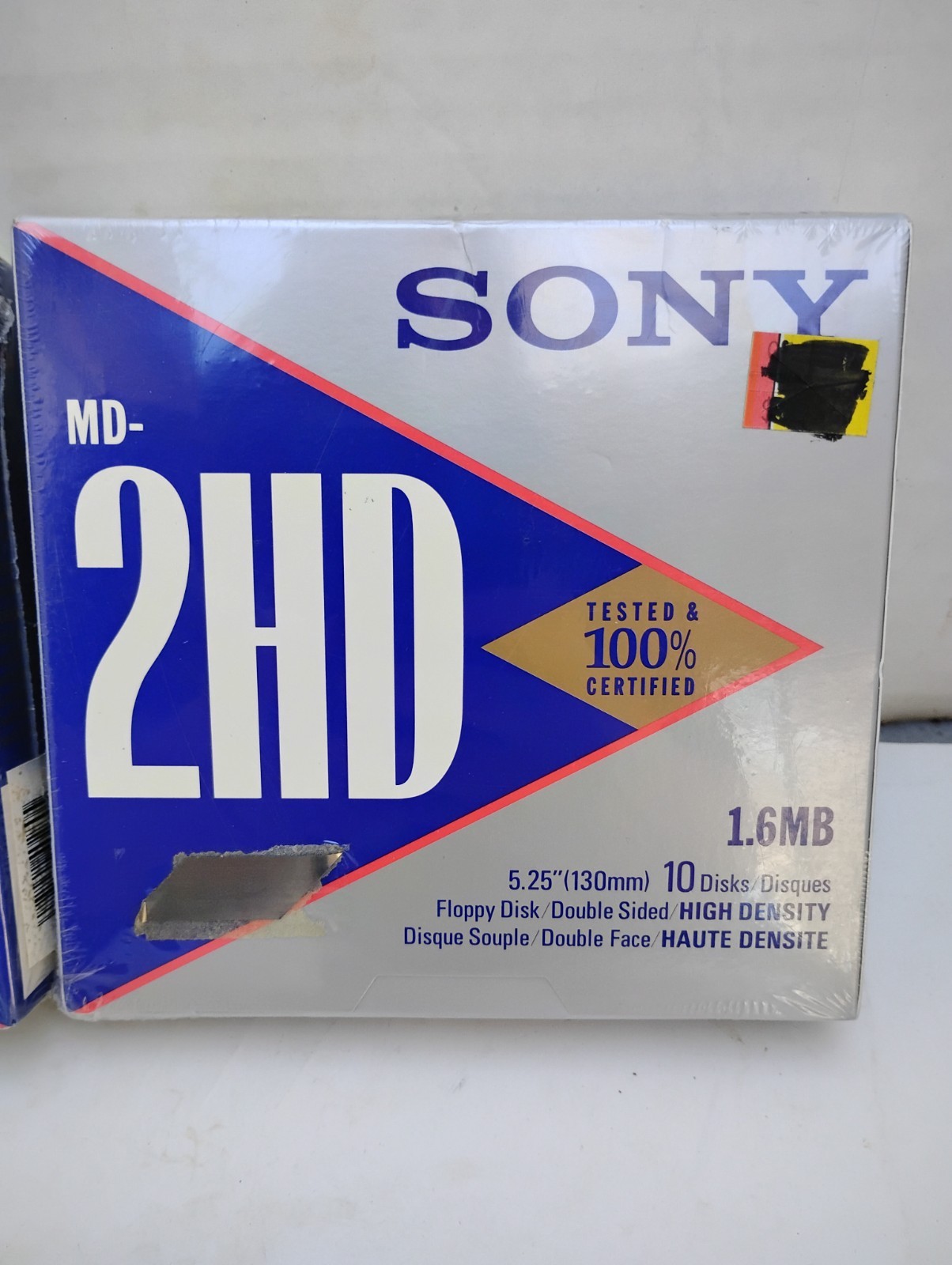 Sony MD-2D 5.25" (130mm) Floppy Disk Box New Sealed NIP Lot of 2 NOS