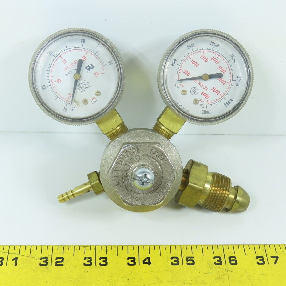Smith H1960-580 Single Stage Gas Pressure Regulator W/ Gauges 3000PSIG Max In