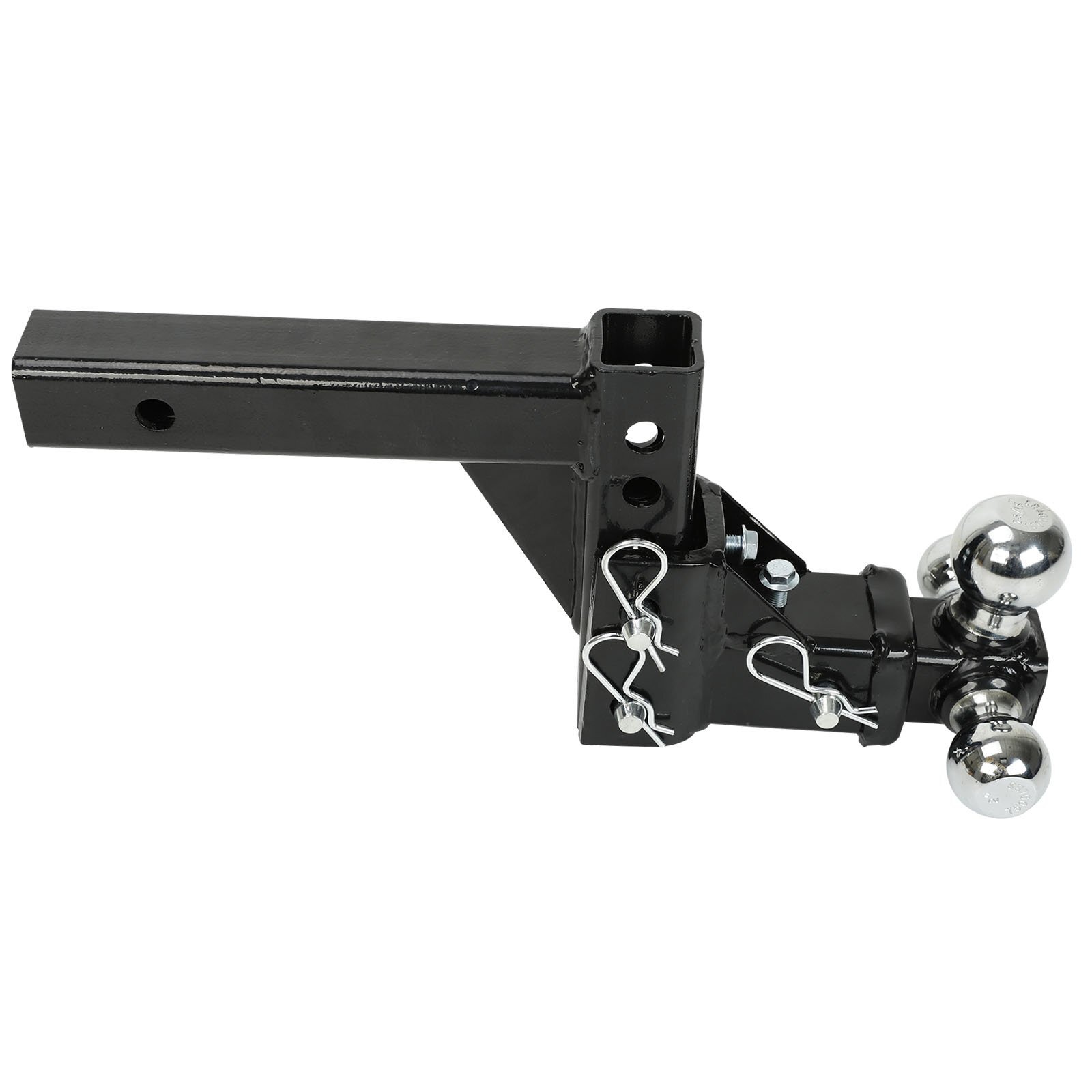 3-BALL HD Adjustable Drop Turn Trailer Tow 2 Hitch Mount For 2" Receiver
