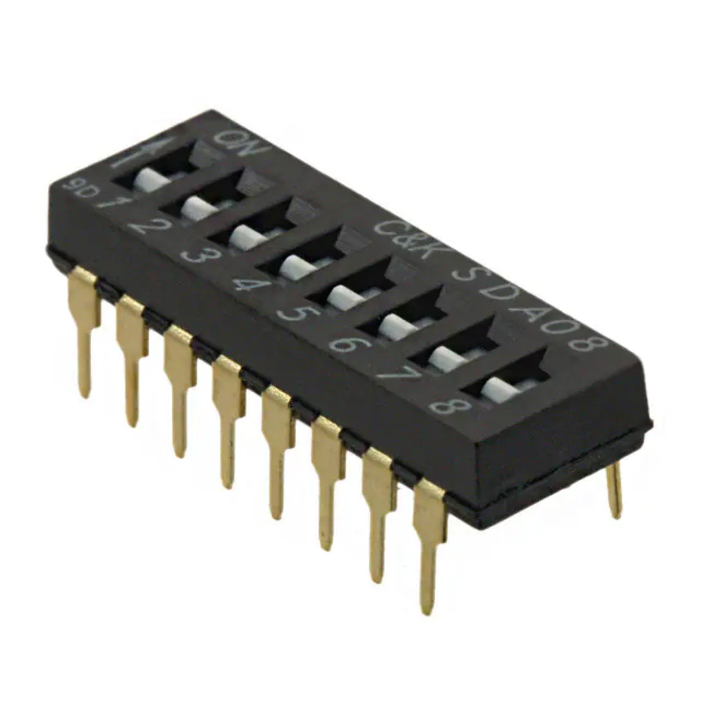 SDA08H0BD Switch Slide Dip S P S T 25ma 24v 8 Position Through Hole :RoHS