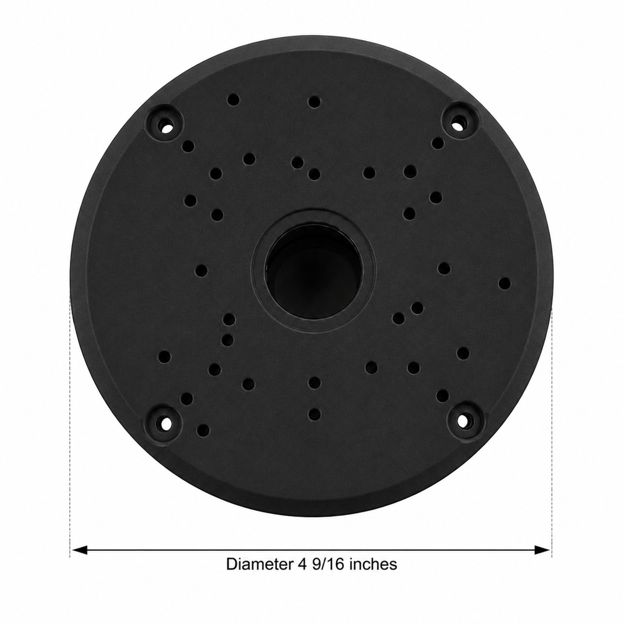 Universal CCTV Plastic Junction Box Mounting Base for Security Camera, Black