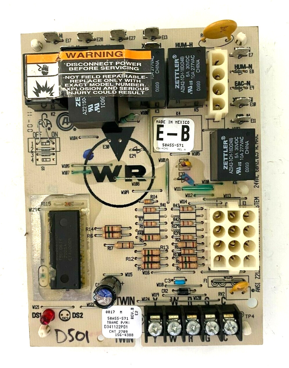 White Rodgers 50A55-571 Furnace Control Circuit Board D341122P01 used #D501